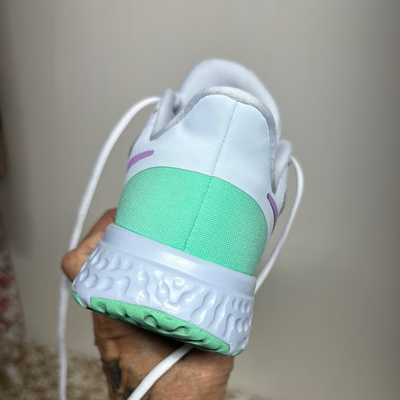 Nike Revolution White and Purple Athletic Shoes - Picture 5 of 14